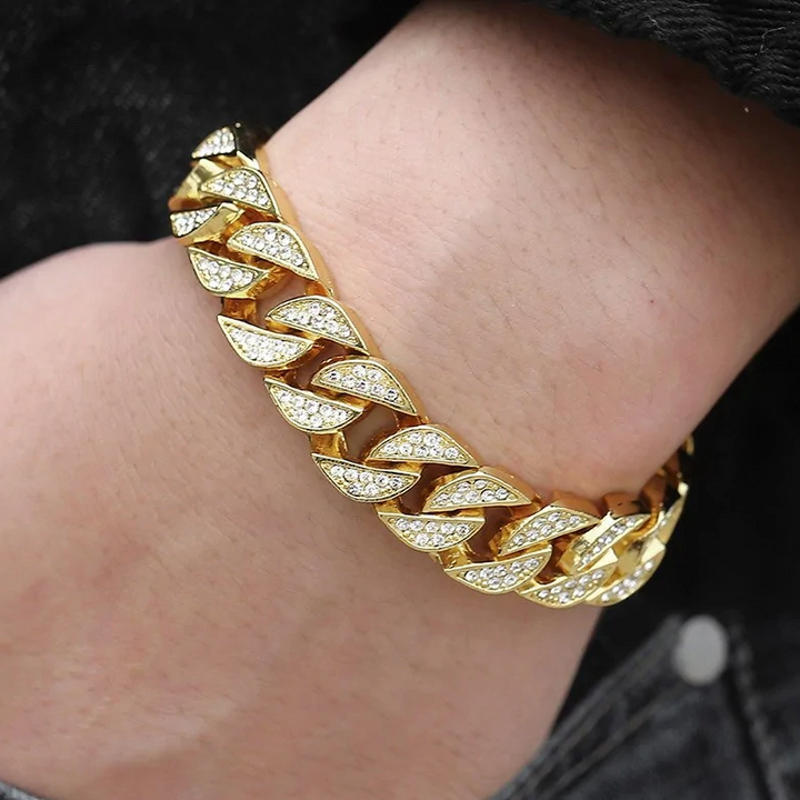 Miami Gold Curb Cuban Armband - 🇨🇭Trendprodukte Fast Gratis🇨🇭