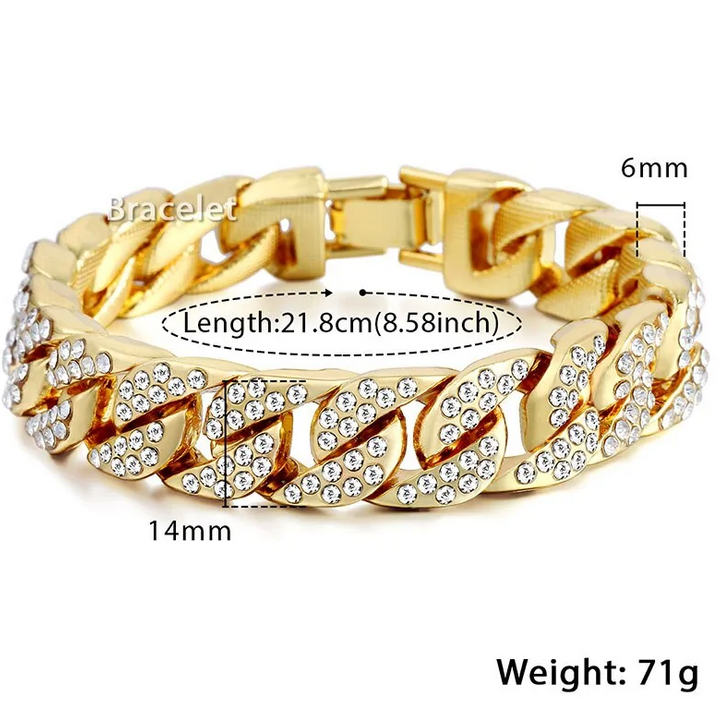 Miami Gold Curb Cuban Armband - 🇨🇭Trendprodukte Fast Gratis🇨🇭