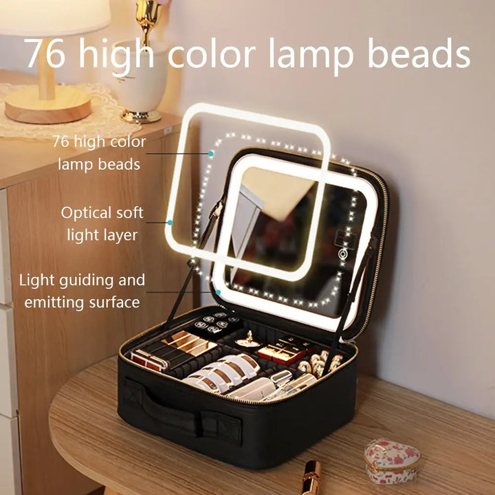 Kosmetik-Koffer mit Smart LED beleuchtetem Spiegel - 🇨🇭Trendprodukte Fast Gratis🇨🇭
